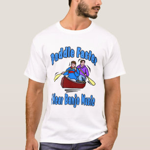 Paddle Faster jag hör Banjo Music Tee Shirt