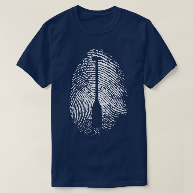 Paddle Fingerprint Paddling Watersport Passion T Shirt (Design framsida)