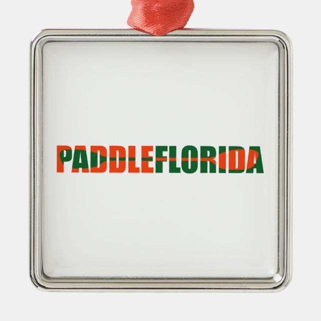 Paddle Florida Kayaking Julgransprydnad Metall (Framsidan)