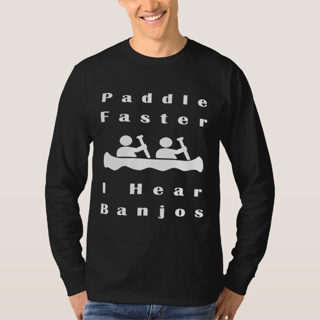 Paddle fortare jag hör Banjos Boating T Shirt (Framsida)