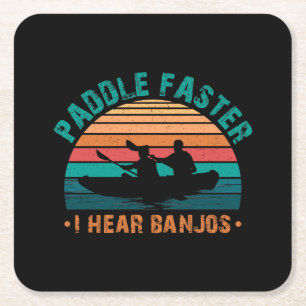 Paddle fortare jag hör Banjos Underlägg Papper Kvadrat