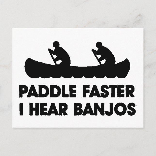 Paddle fortare jag hör Banjo's Vykort (Framsida)