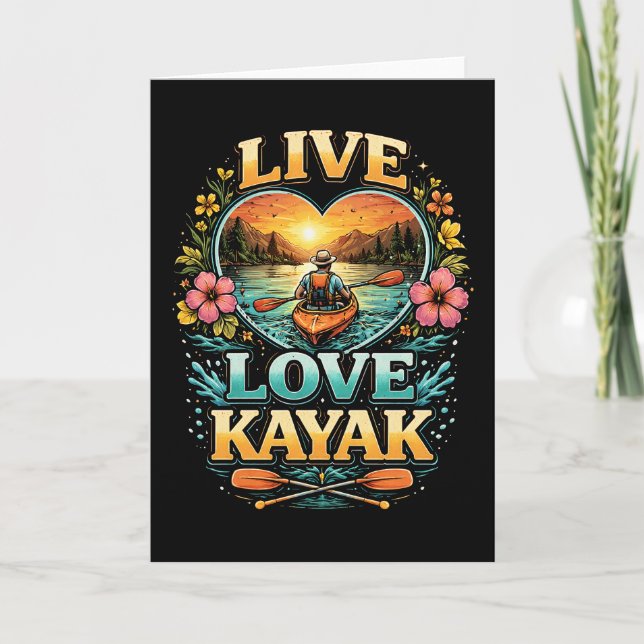 Paddle Into the Sunset Helgkort (Framsida)