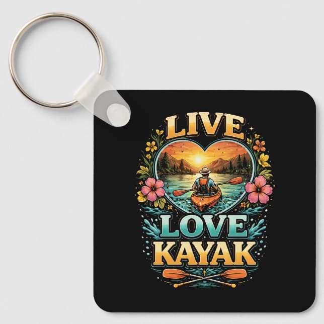 Paddle Into the Sunset Nyckelring (Framsida)