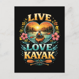 Paddle Into the Sunset Vykort