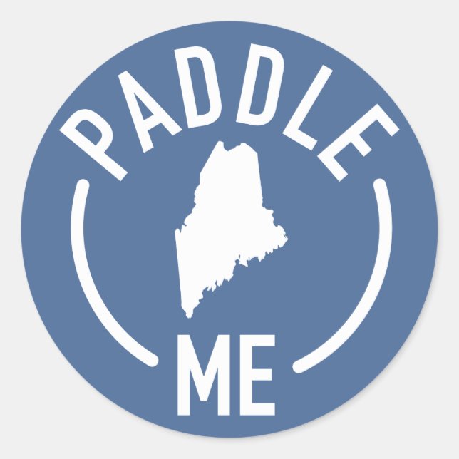 Paddle Maine Runt Klistermärke (Framsida)