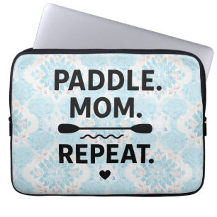 Paddle Mamma Upprepa Roligt Kajakåkning Utomhusäve Laptop Fodral