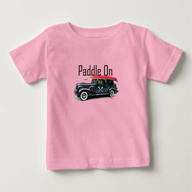 Paddle on Classic CarDesign - Baby Bra Jersey T-S T Shirt (Framsida)