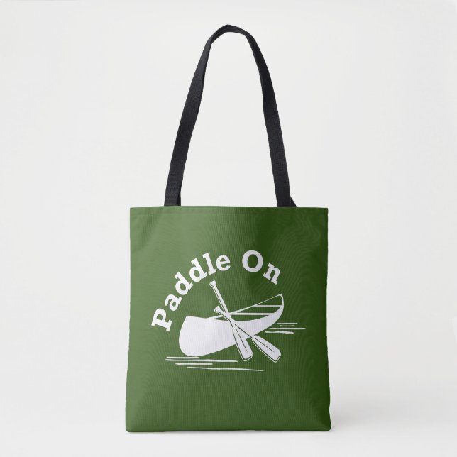 Paddle On Design - All-Over-Print Tote Bag, Medium Tygkasse (Framsida)