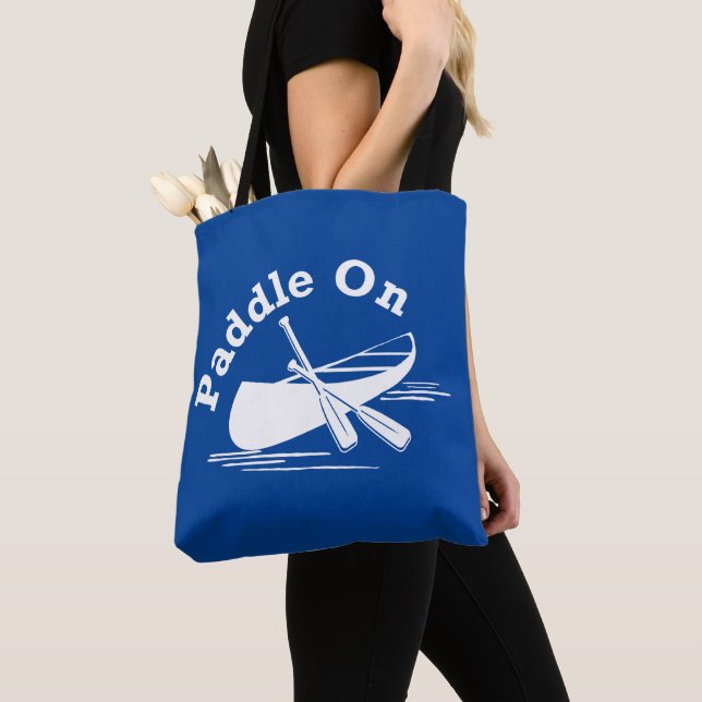 Paddle On Design - All-Over-Print Totebag, Medium Tygkasse (Närbild)