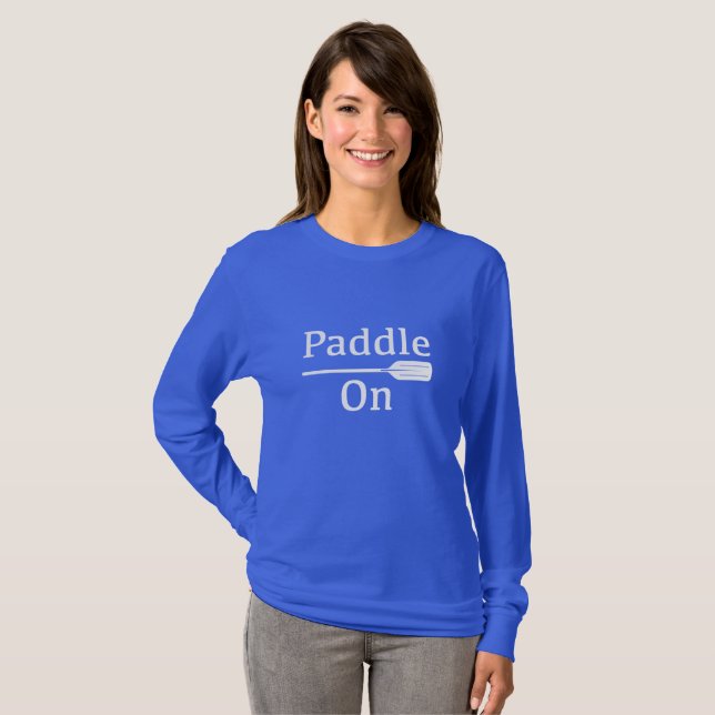 Paddle On Design - Grundläggande långärmad t-shirt (Hel framsida)