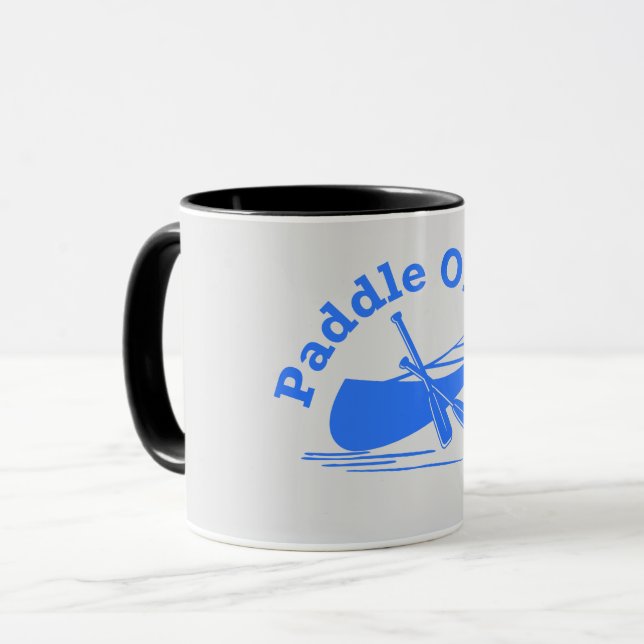 Paddle On Design - Ljusgrå/Blå Kombinationsmugg Mugg (Framsida vänster)