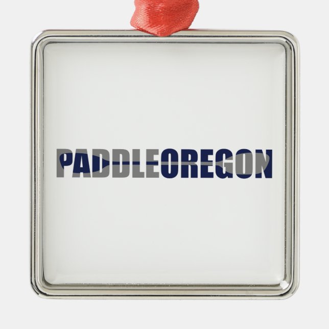 Paddle Oregon Kayaking Julgransprydnad Metall (Framsidan)