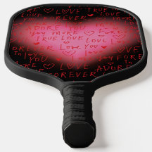Paddle - Pickle Ball Rosa Hjärtformad Design