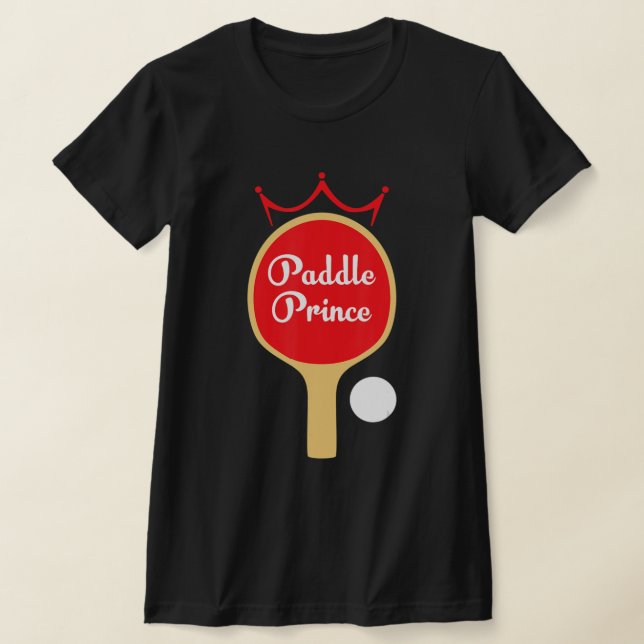 Paddle Prince Ping Pong Roligt Cute Bord Tennis Gi T Shirt (Laydown)