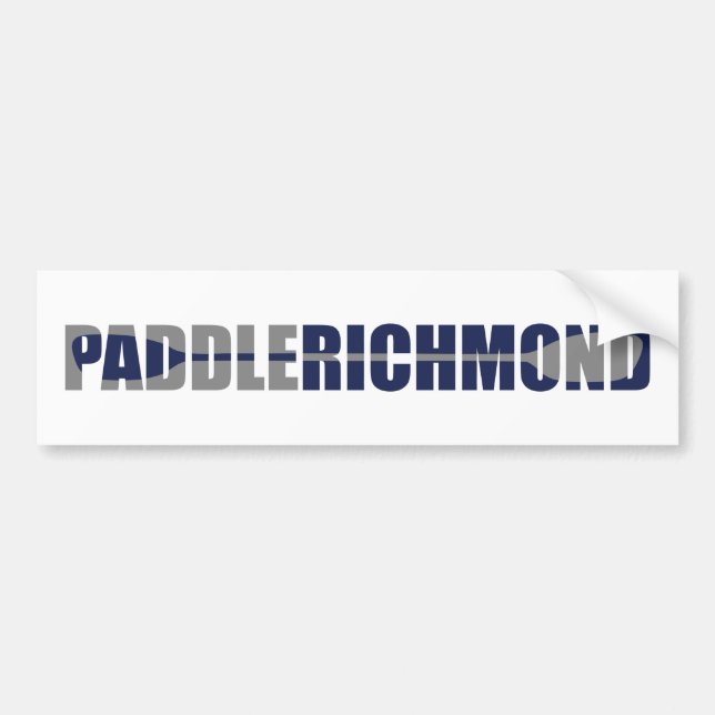 Paddle Richmond Virginia Kayaking Bildekal (Framsidan)