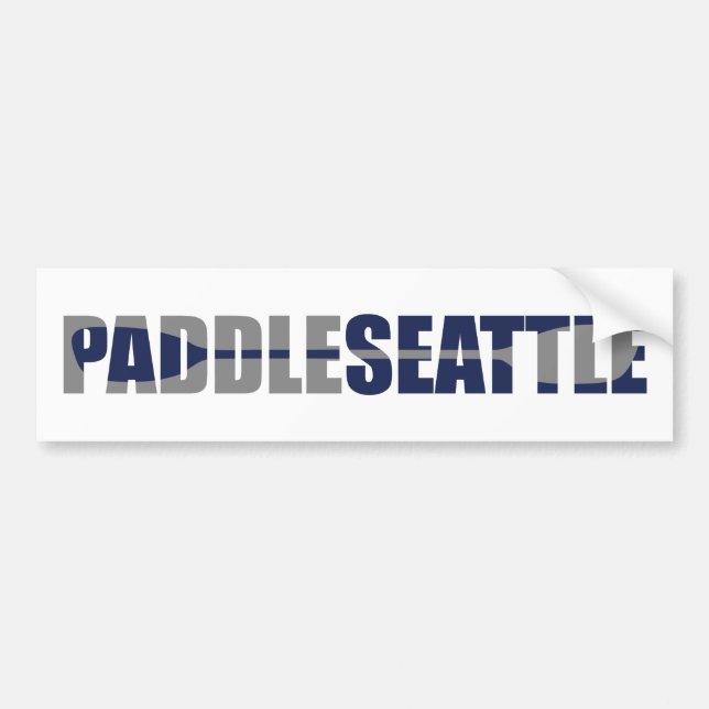 Paddle Seattle Kayaking Bildekal (Framsidan)