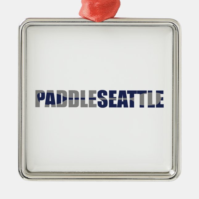Paddle Seattle Kayaking Julgransprydnad Metall (Framsidan)