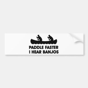 Paddle snabbare Jag hör Banjos Bildekal
