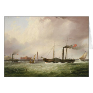 Paddle Steamer Ariel 1831 Hälsningskort