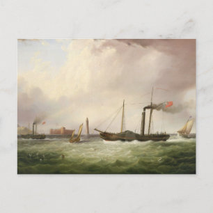 Paddle Steamer Ariel 1831 Vykort