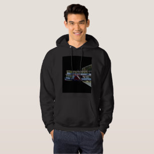 Paddle Steamer Popout Art, Manar Black Hoodie