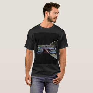Paddle Steamer Popout Art, Manar Black T-shirt