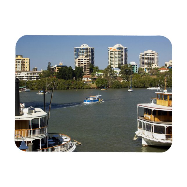 Paddle Steamers, Brisbane River, Brisbane Magnet (Horisontell)