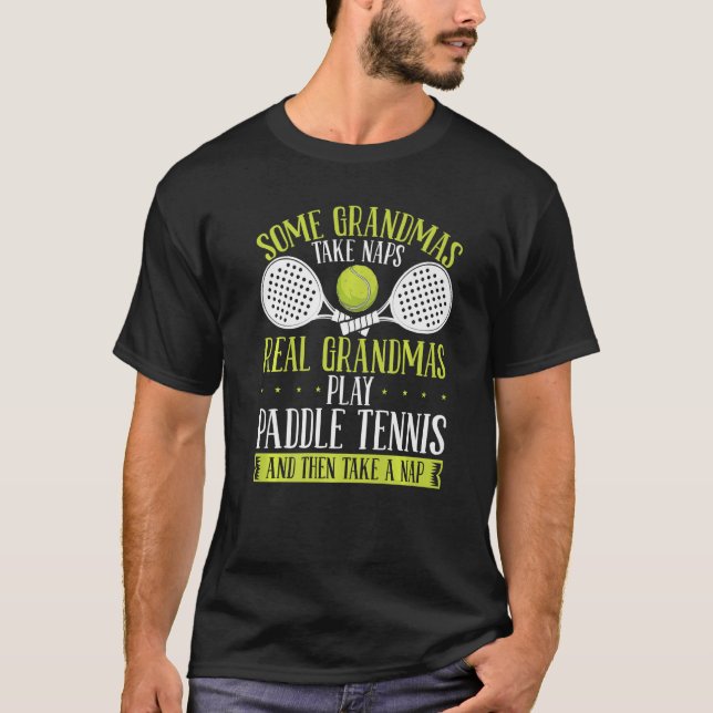 Paddle Tennis Player Match Tournament Grandmamma G T Shirt (Framsida)