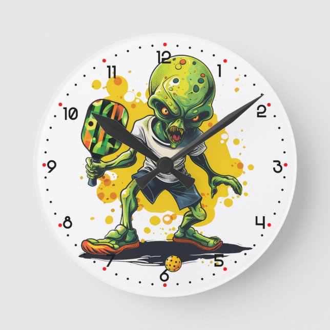 Paddle to the Mothership Pickleball  Rund Klocka (Framsida)