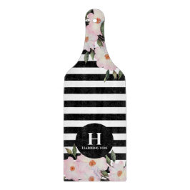 Paddle Watercolor Rosa ros Rand Monogram