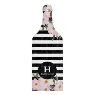 Paddle Watercolor Rosa ros Rand Monogram