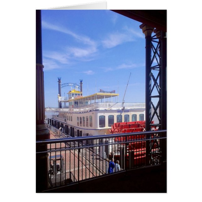 Paddle Wheeler på floden Hälsningskort (Framsidan)