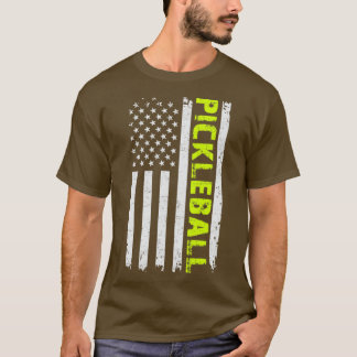 Paddleball Älskare, amerikansk Flagga Pickleball P T Shirt