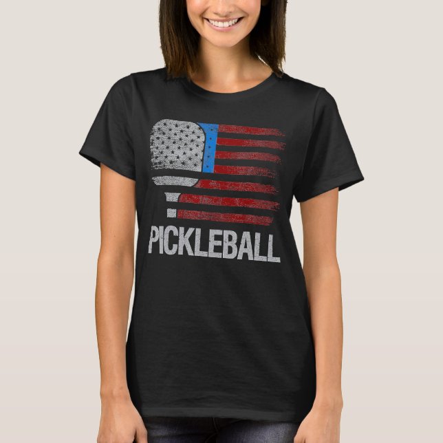 Paddleball Paddleball-spelaren i USA T Shirt (Framsida)