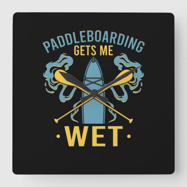 Paddleboard Paddleboarding Fyrkantig Klocka (Framsida)
