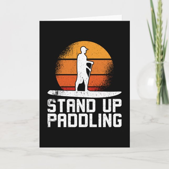 Paddleboarder för stoppning kort (Framsida)
