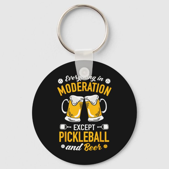 Paddlell Tennis - Dminton Beer Mugg Picklell och b Nyckelring (Framsida)