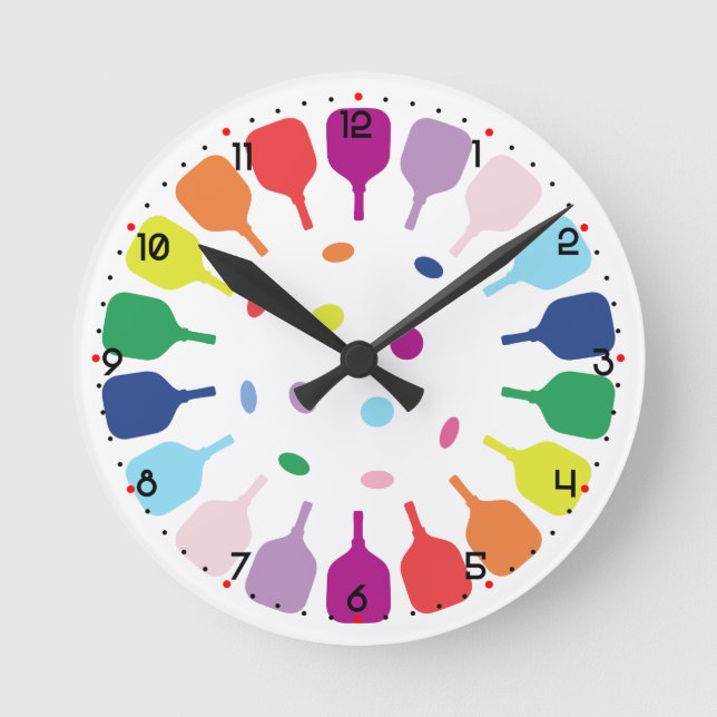 Paddlepalooza O'Clock Pickleball  Rund Klocka (Framsida)