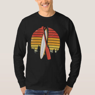 Paddler Paddlin för Retro Paddel-panel för utomhus T Shirt
