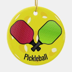 Paddles design av Pickleball Boll Julgransprydnad Keramik