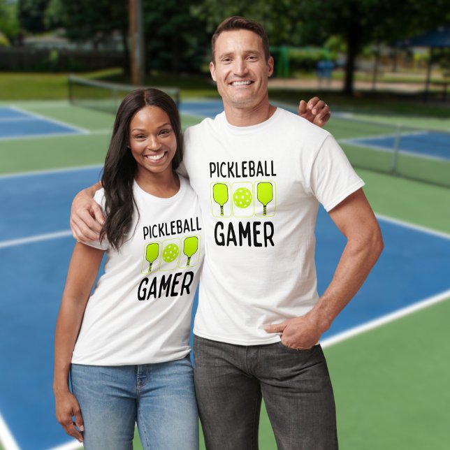 Paddles Pickleball Gamer och Boll T Shirt (Skapare uppladdad)