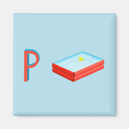 Paddling Bassäng Fridge Magnet