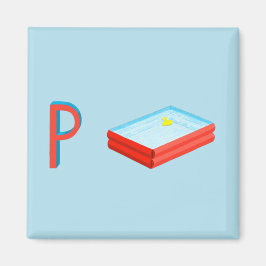 Paddling Bassäng Fridge Magnet