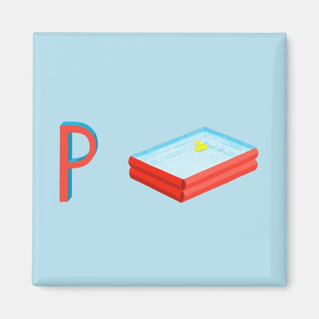 Paddling Bassäng Fridge Magnet (Framsidan)