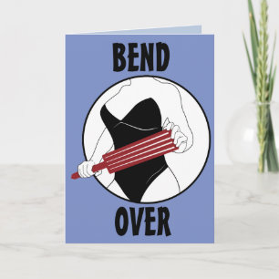PADDLING BIRTHDAY CARD (WOMAN with PADDLE) FUNNY Kort