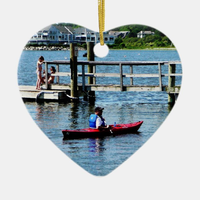 Paddling Bristol RI Julgransprydnad Keramik (Framsidan)