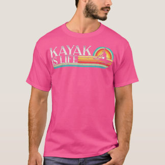 Paddling Canoeing Kayaking Retro Kayak T Shirt