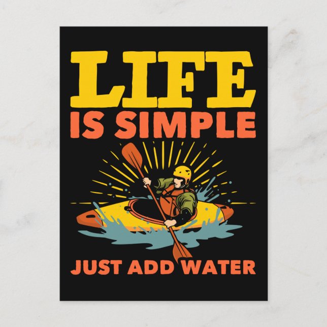 Paddlingshobby Paddla Livet Vykort (Framsida)