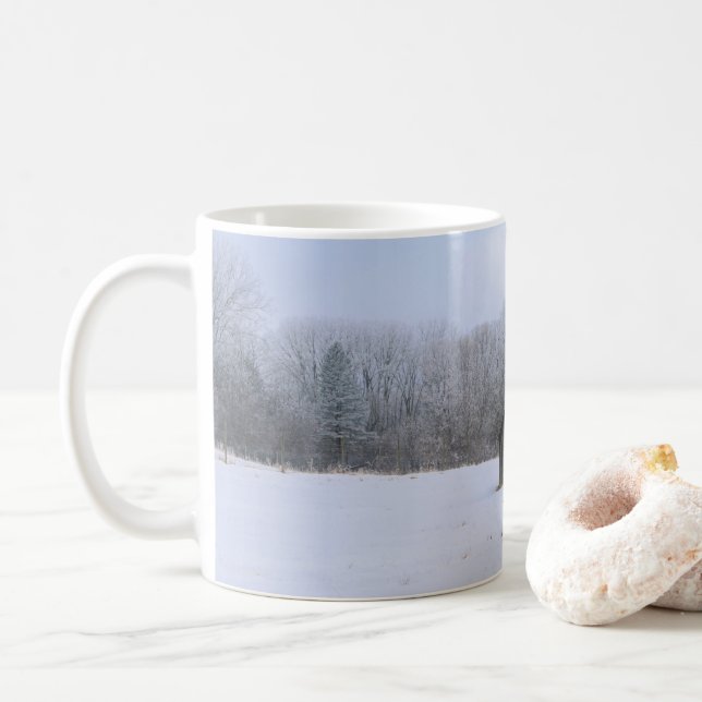 Paddock med snö kaffemugg (Med munk)